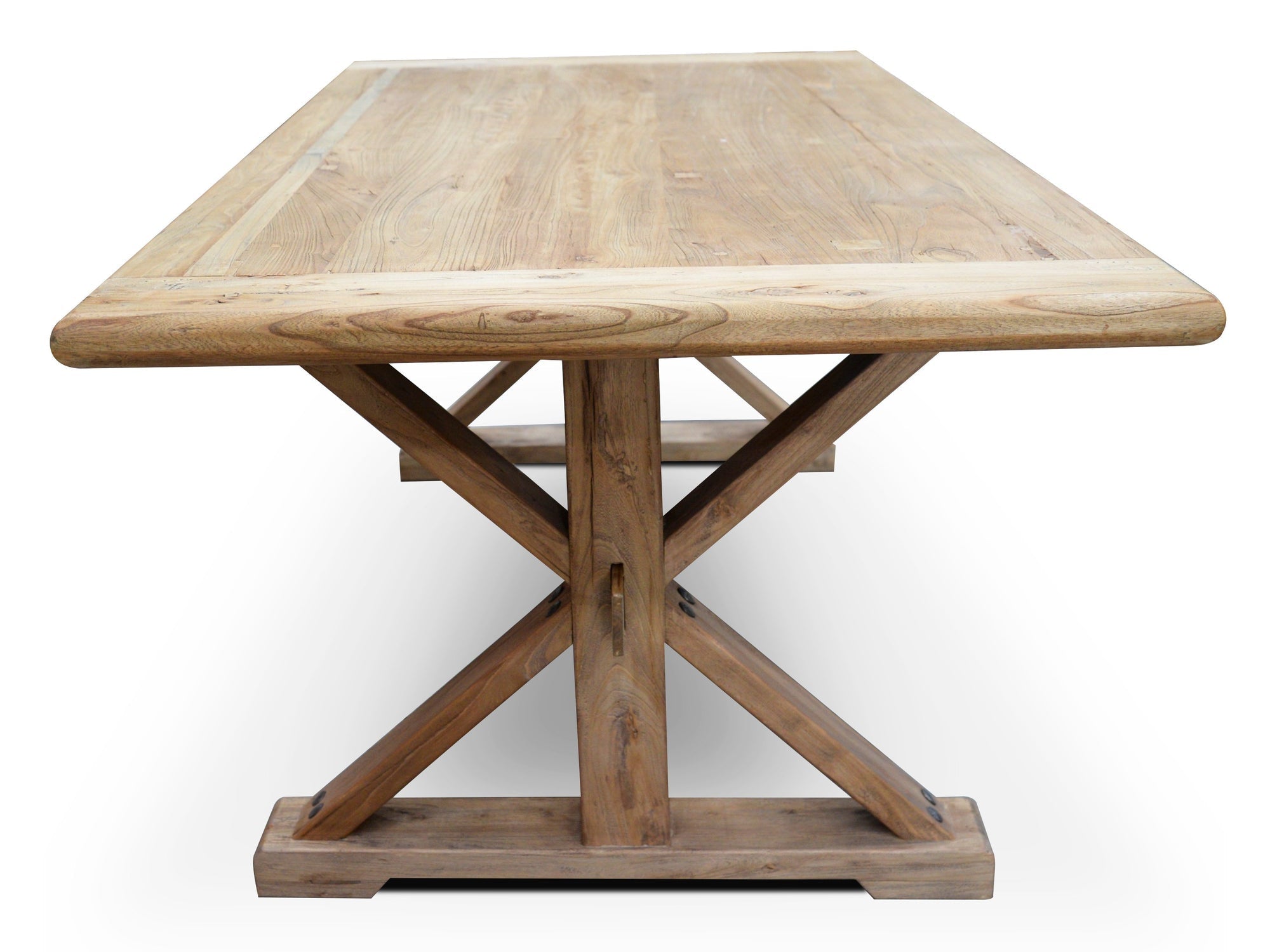 Marcus Dining Table 1.98m - Rustic Natural