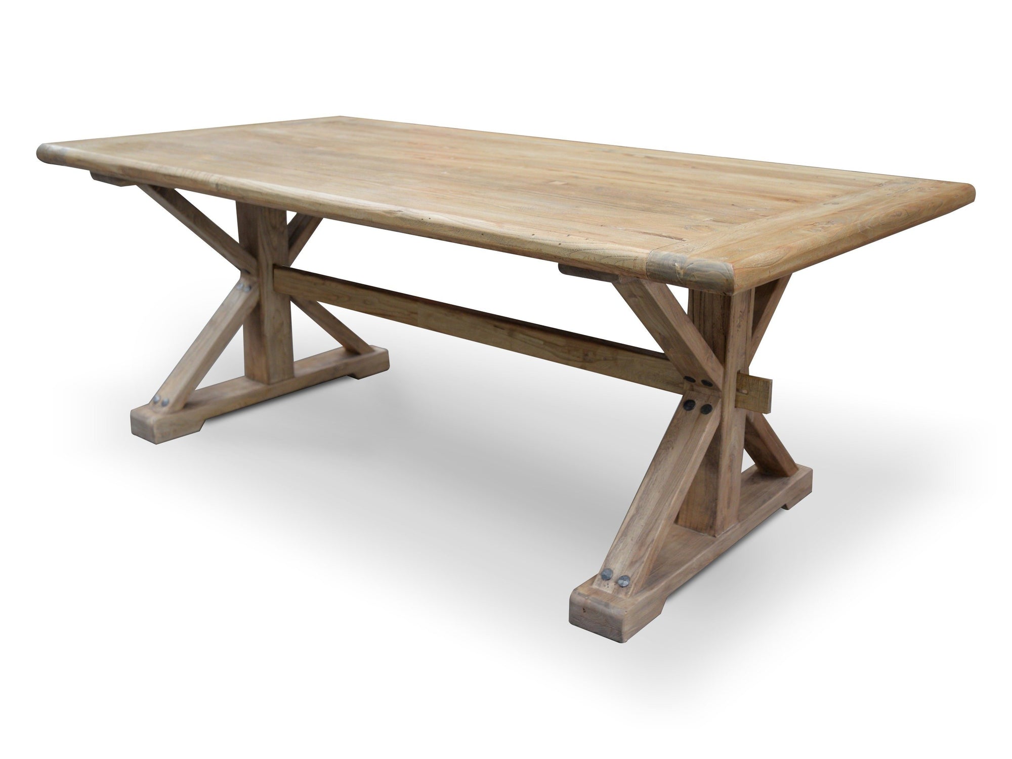 Marcus Dining Table 1.98m - Rustic Natural