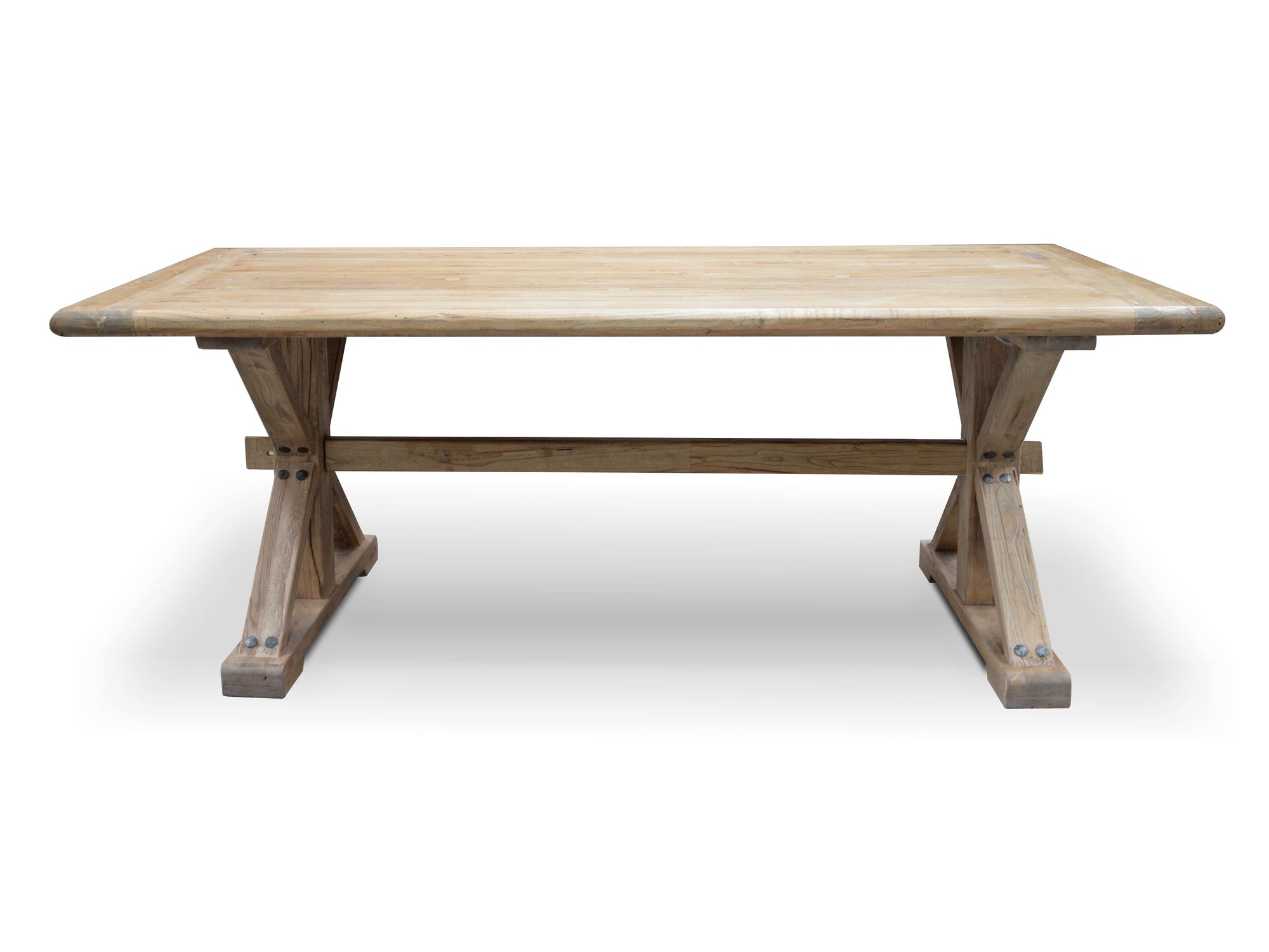 Marcus Dining Table 1.98m - Rustic Natural