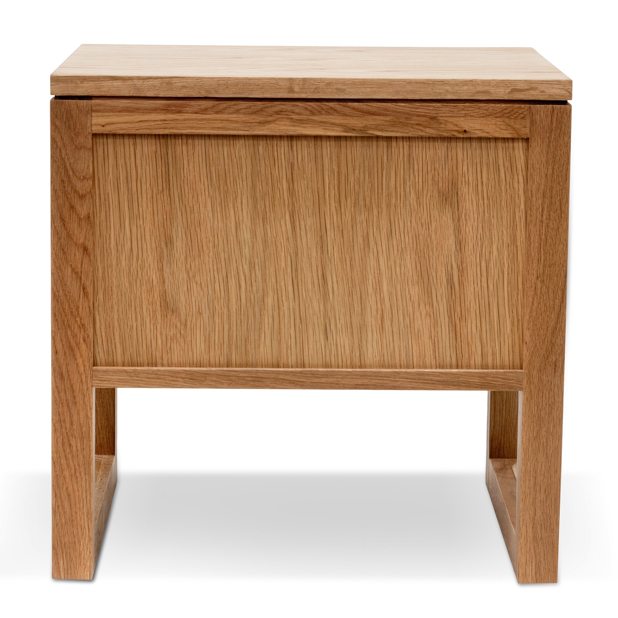 Natural Oak 2 Drawer Wooden Bedside Table