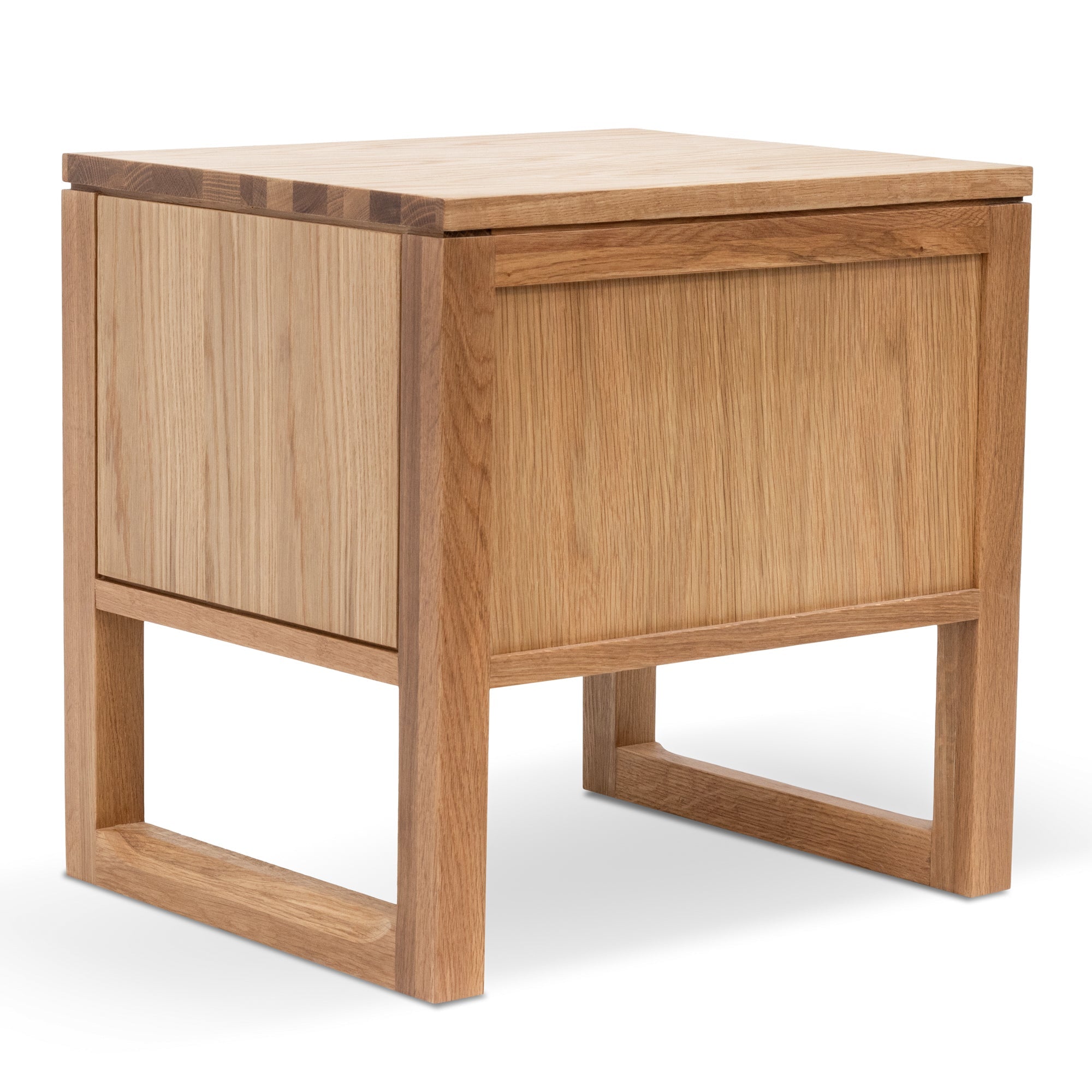 Natural Oak 2 Drawer Wooden Bedside Table