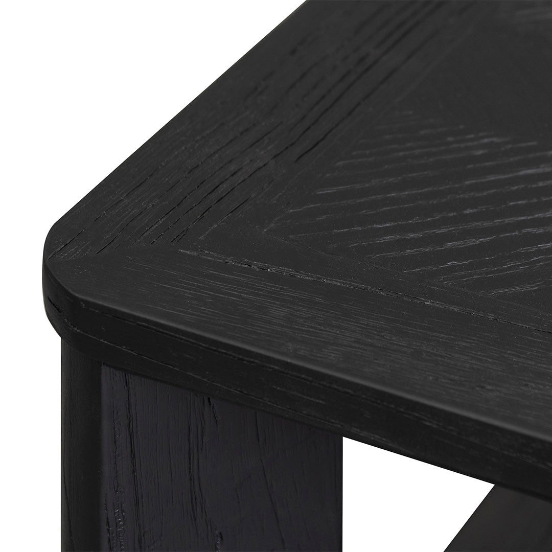 Square ELM Coffee Table - Black