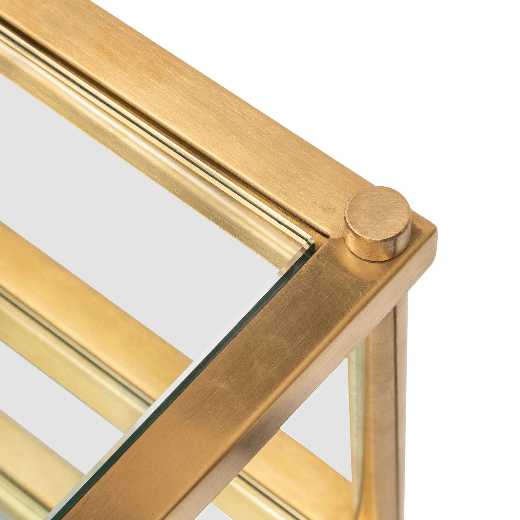 CCF6391-KS 1.2m Glass Coffee Table - Gold Base