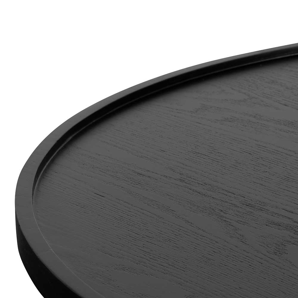 Brenda 1.1m Wooden Round Coffee Table - Black