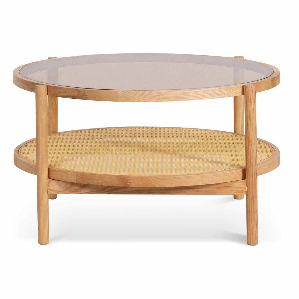 CCF6737-IG Glass Top Coffee Table - Natural