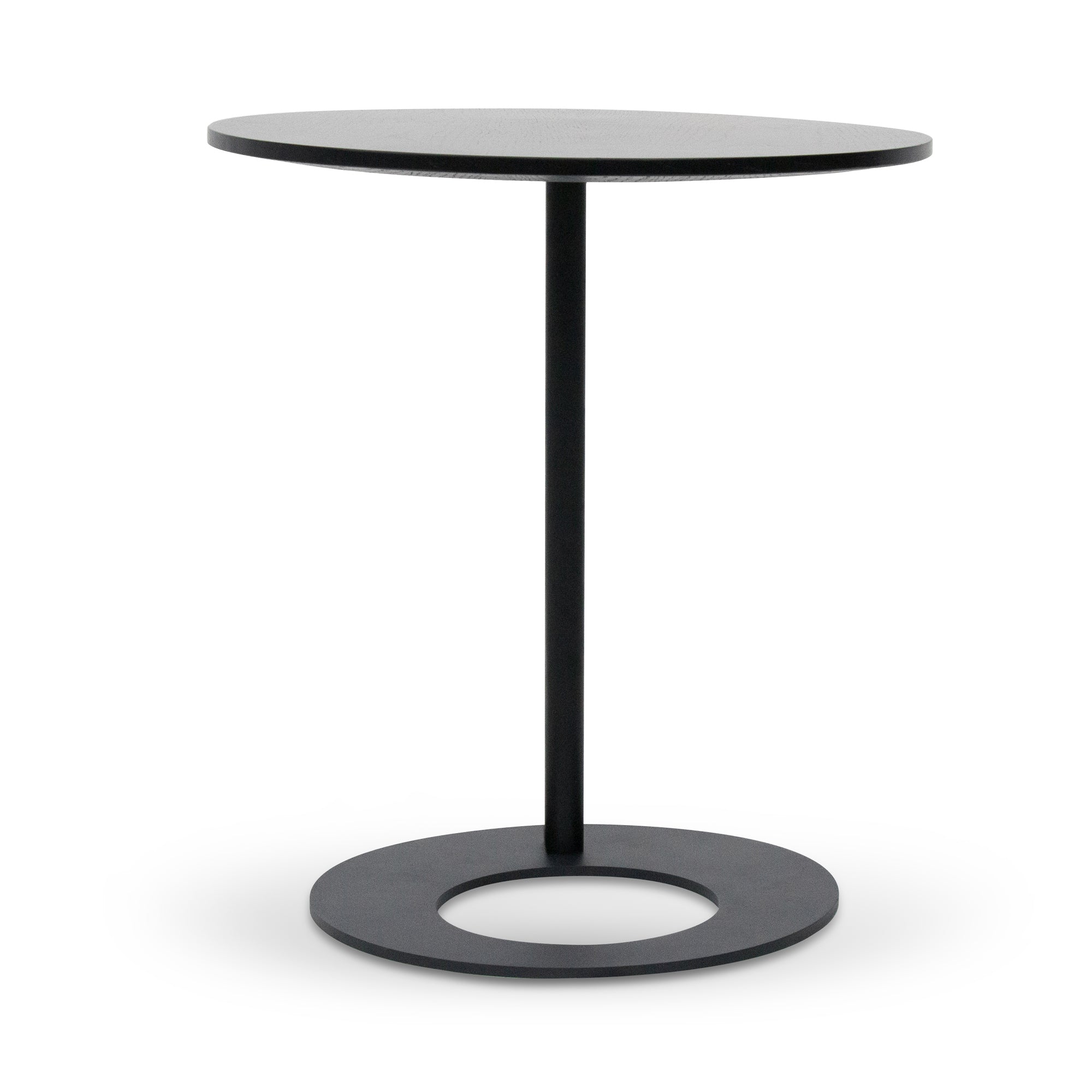 Nielson 50cm Black Wooden Side Table — Woven Space
