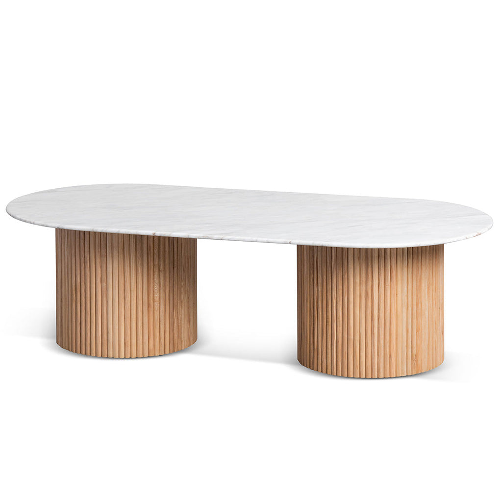 CCF8269-DW 1.3m Marble Top Oval Coffee Table - Natural