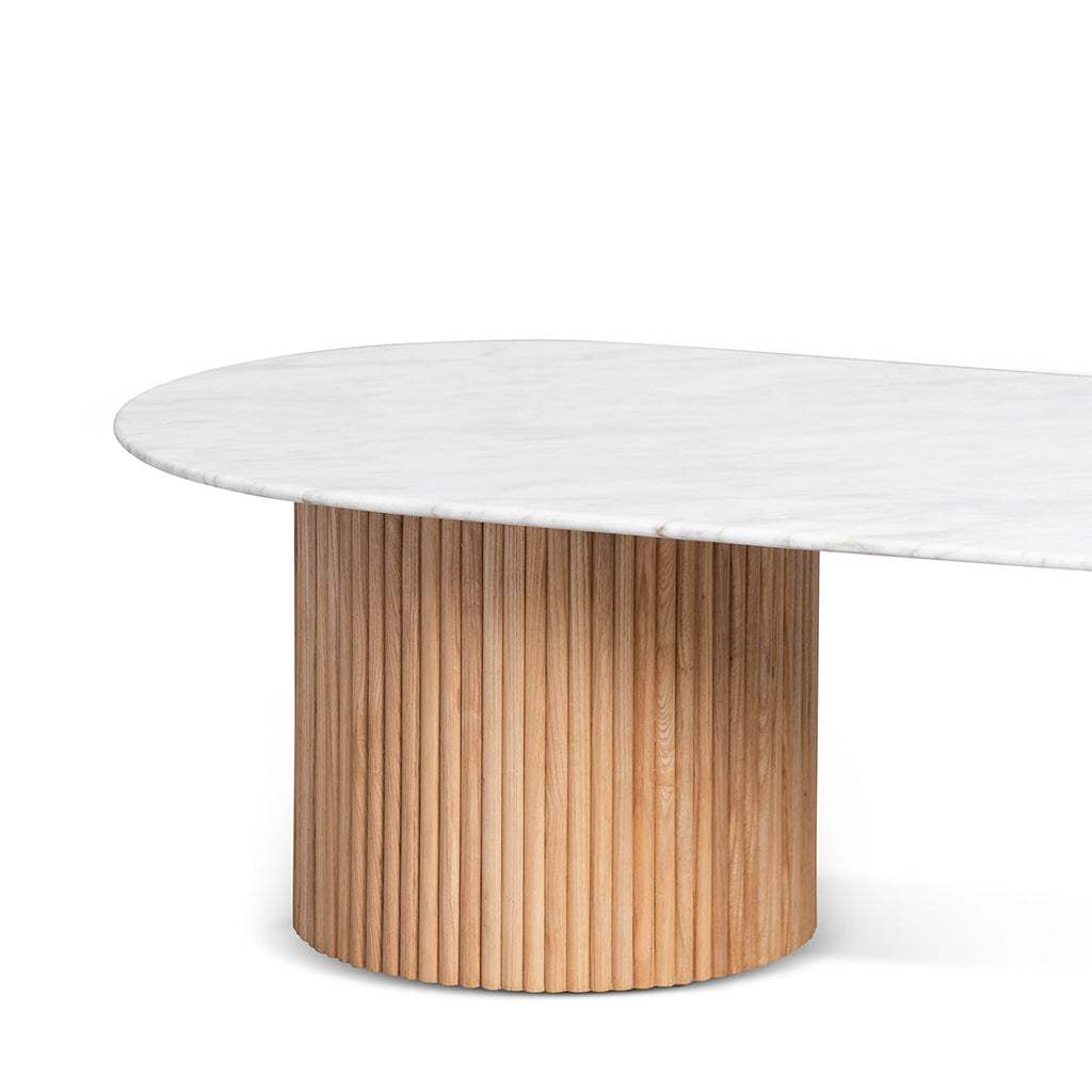 CCF8269-DW 1.3m Marble Top Oval Coffee Table - Natural