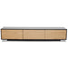 CTV2632-BB 2.3m TV Unit - Black with Natural Drawers