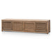 CTV6700 2m TV Entertainment Unit - Natural with Rattan Doors