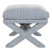 Candace Stool - Chevron Blue Linen