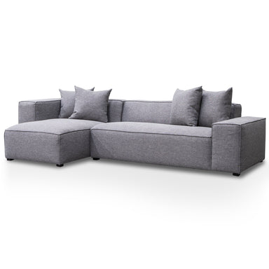 Casey 3 Seater Left Chaise Sofa - Graphite Grey