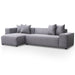 Casey 3 Seater Left Chaise Sofa - Graphite Grey