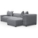 Casey 3 Seater Right Chaise Sofa - Graphite Grey