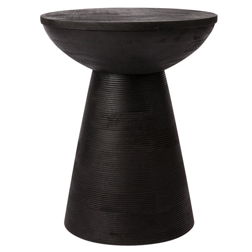 Cayman Mango Wood Side Table - Black