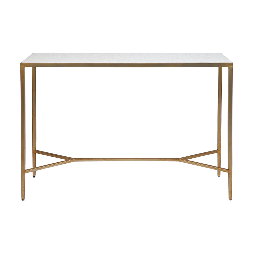 Chloe Stone Console Table - Large Antique Gold