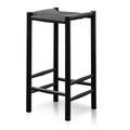 Coastal 65cm Oak Bar Stool - Black
