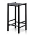Coastal 65cm Oak Bar Stool - Black