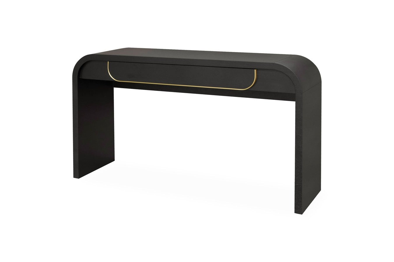 Cosima 1.4m Console Table - Textured Espresso Black