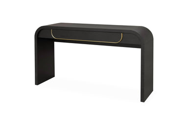 Cosima 1.4m Console Table - Textured Espresso Black