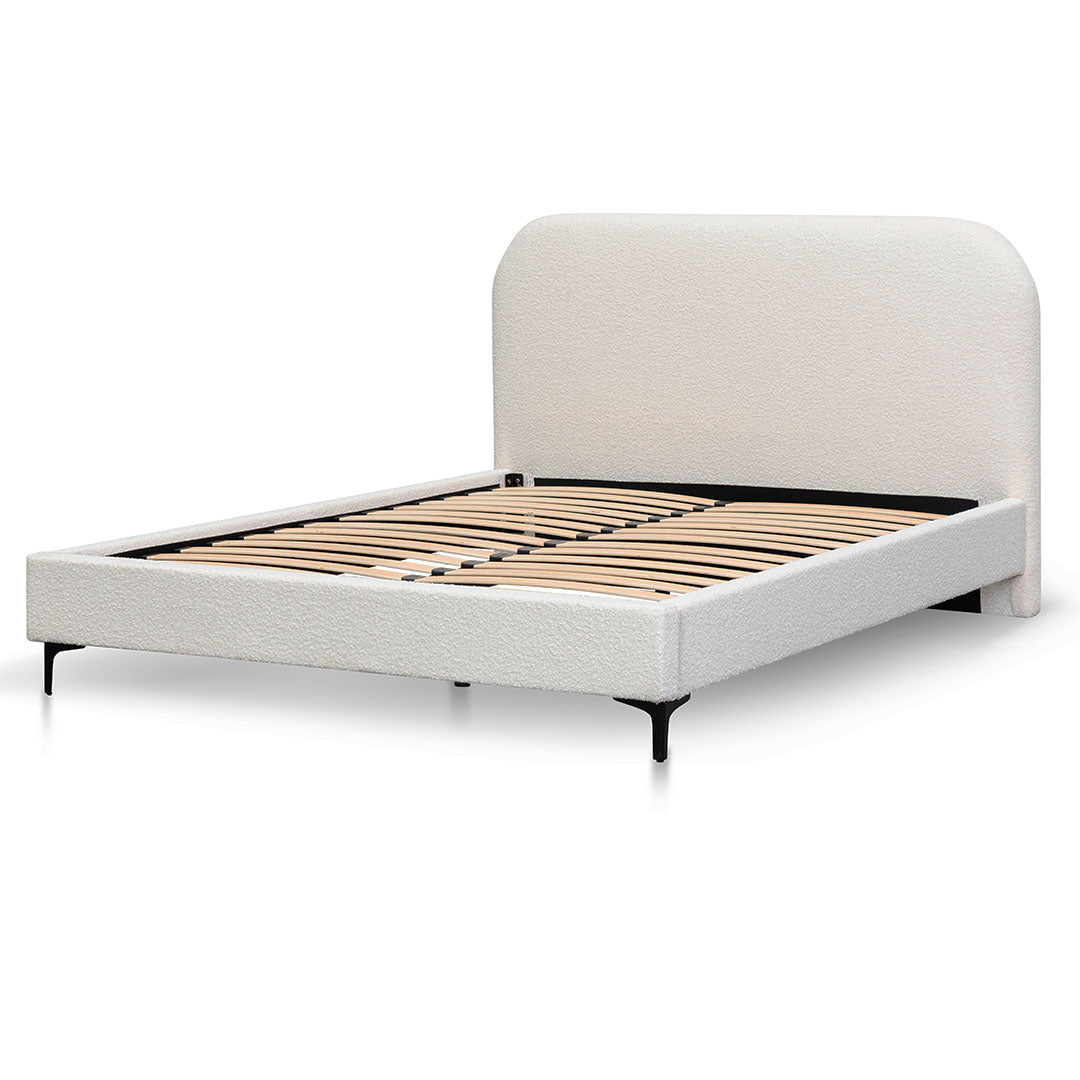 Cream White King Bed Frame
