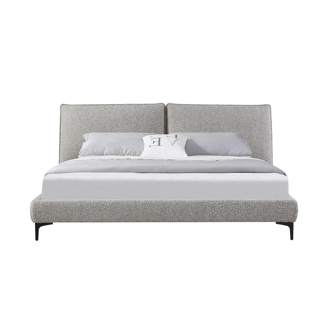 Sand Boucle King Bed Frame