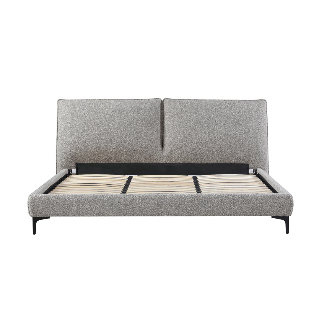 Sand Boucle King Bed Frame