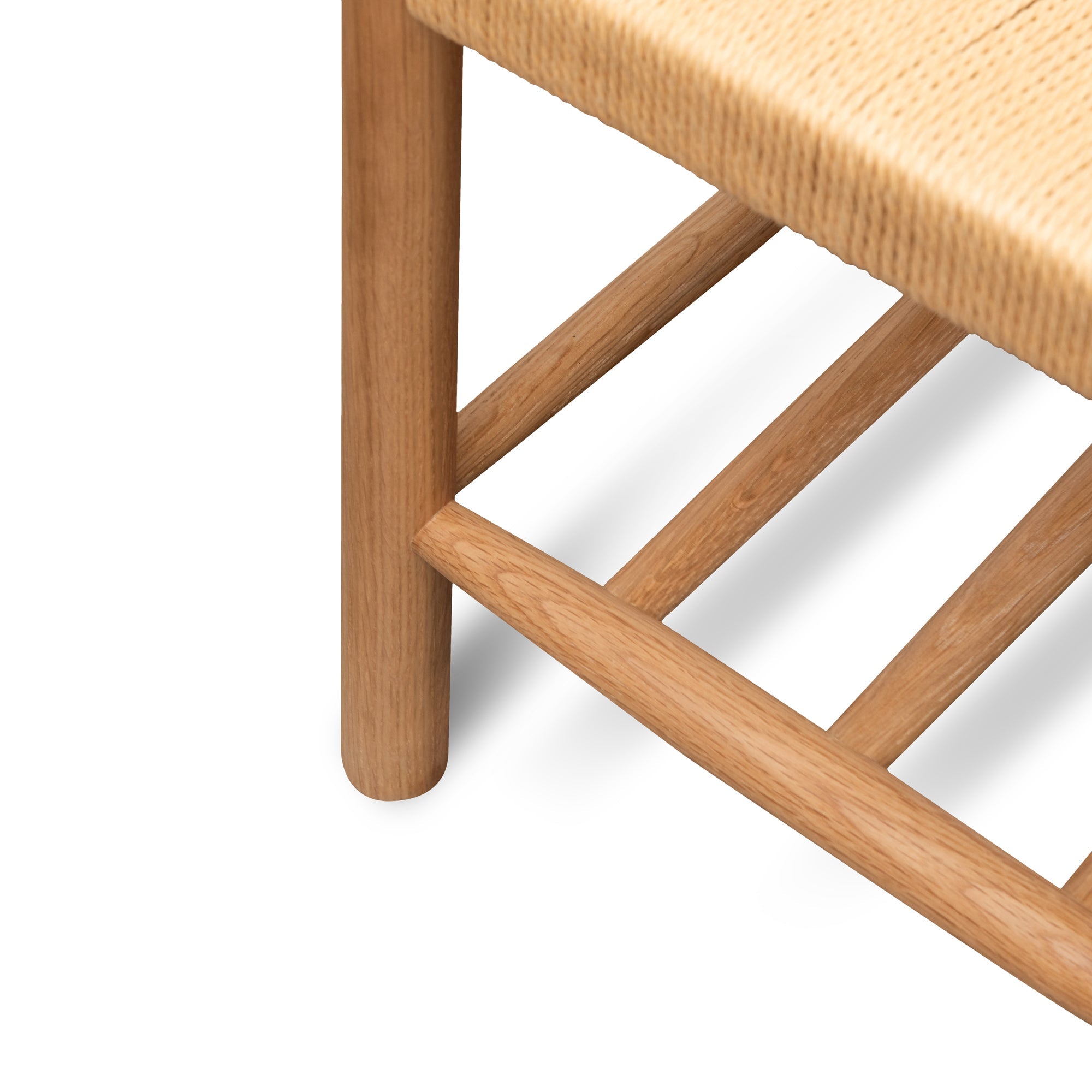 Estelle 110cm Oak Bench - Natural Seat