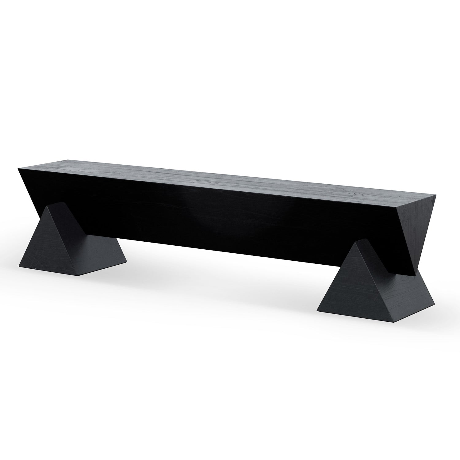 Everest 1.9m Elm Bench - Full Black