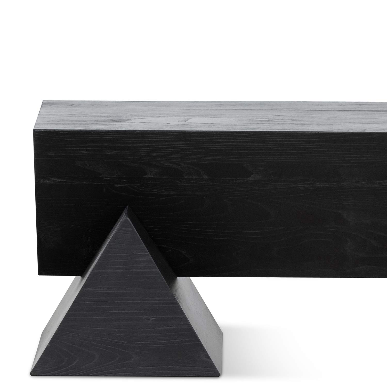 Everest 1.9m Elm Bench - Full Black