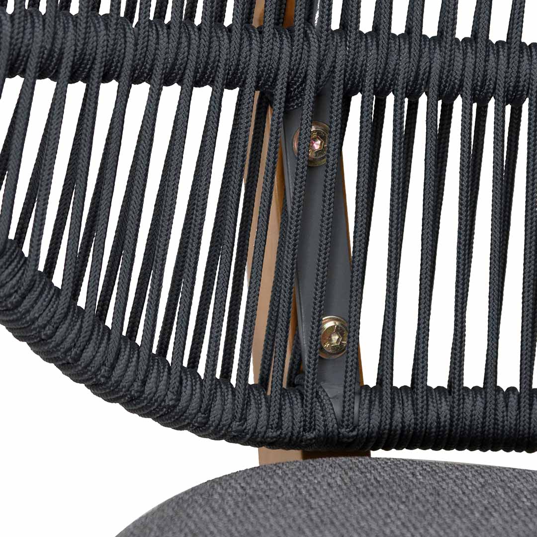 Jorge Outdoor Dining Chair - Anthracite Grey Cushion (Set of 2)