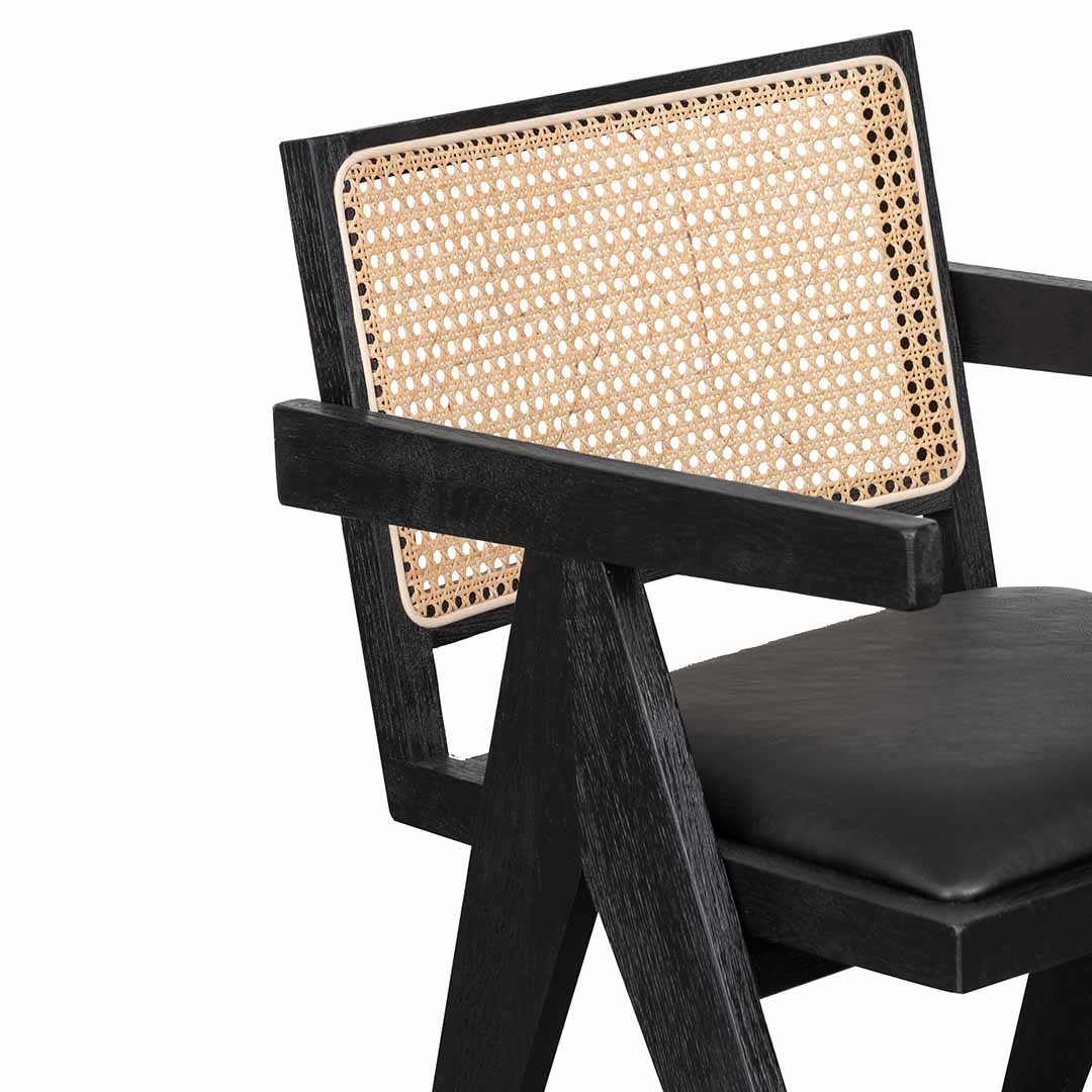 Rattan Dining Chair - Black