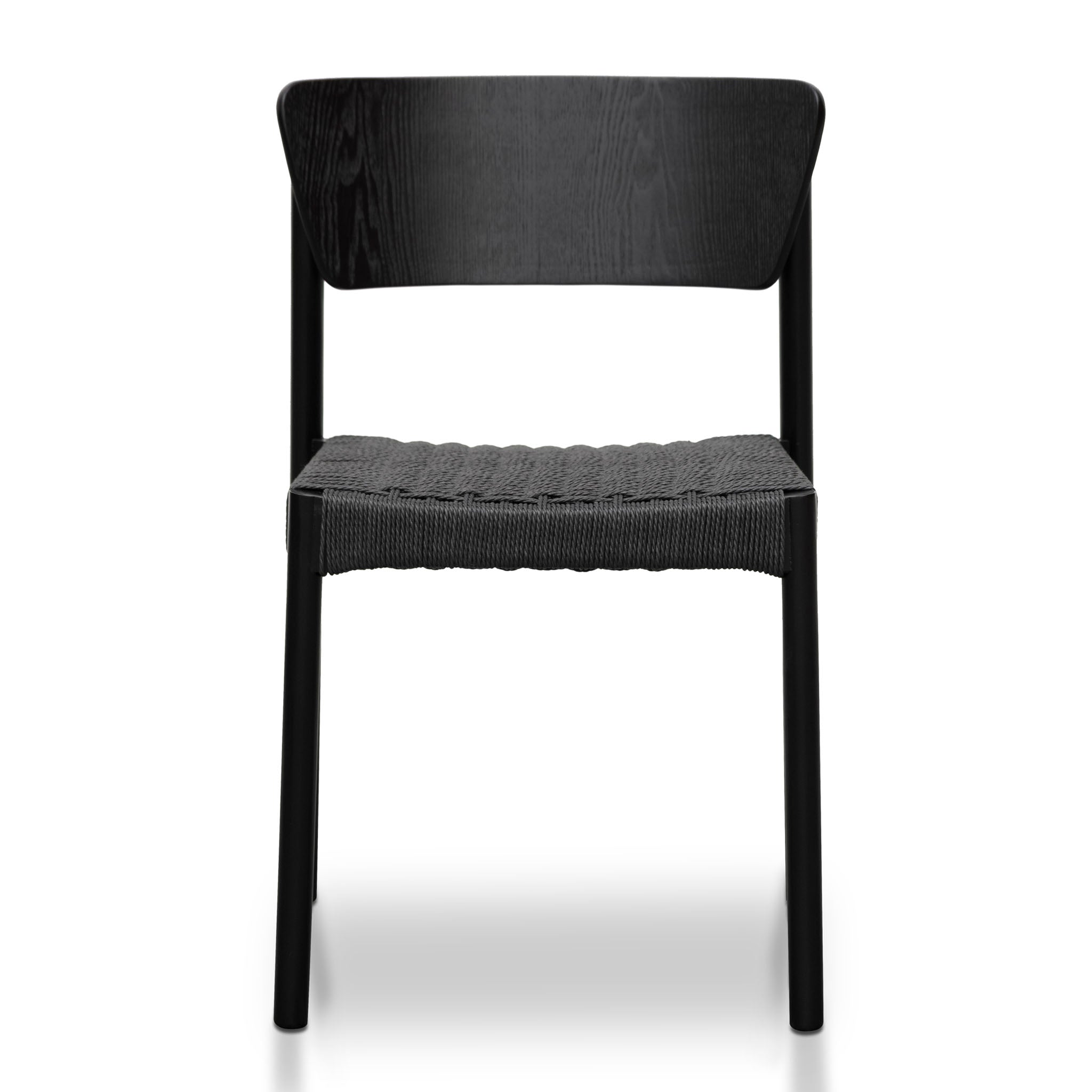 Rope Seat Dining Chair - Black (set of 2)