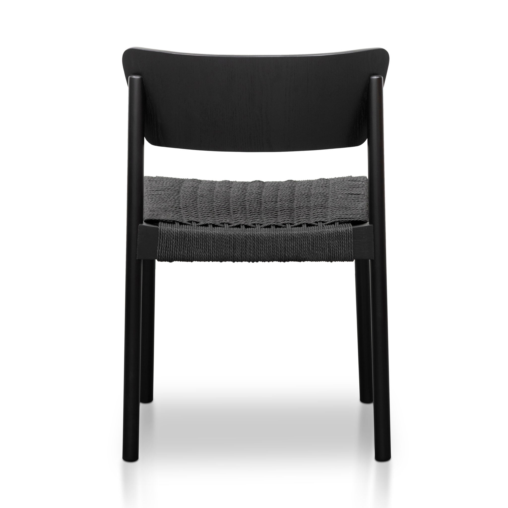 Rope Seat Dining Chair - Black (set of 2)