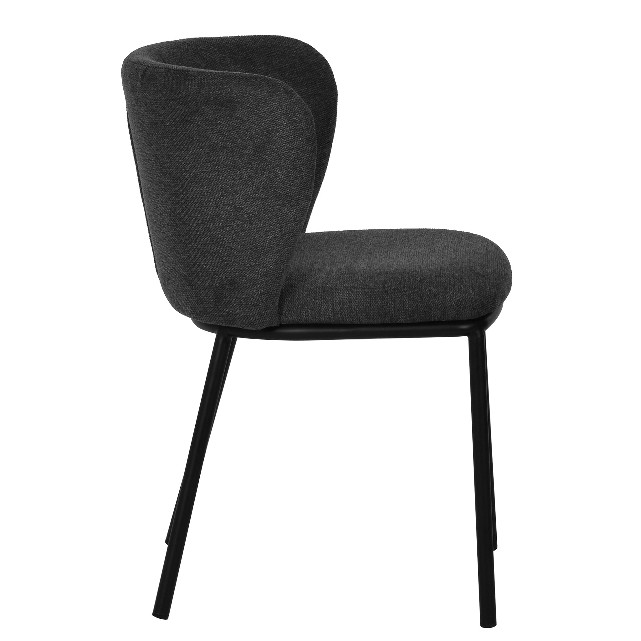 Flossie Dining Chair - Charcoal Grey (Set of 2)