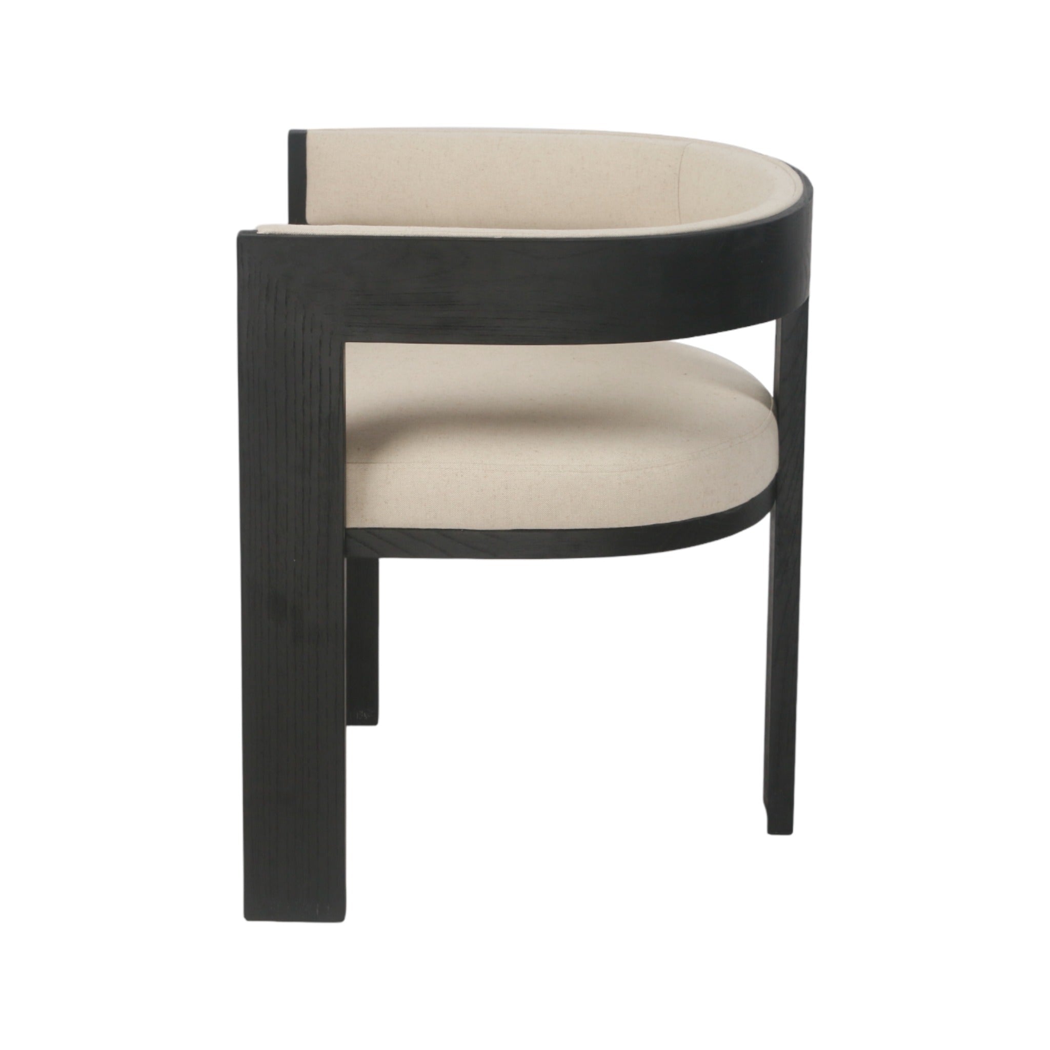 Margie Black ELM Dining Chair - Light Beige set of 2