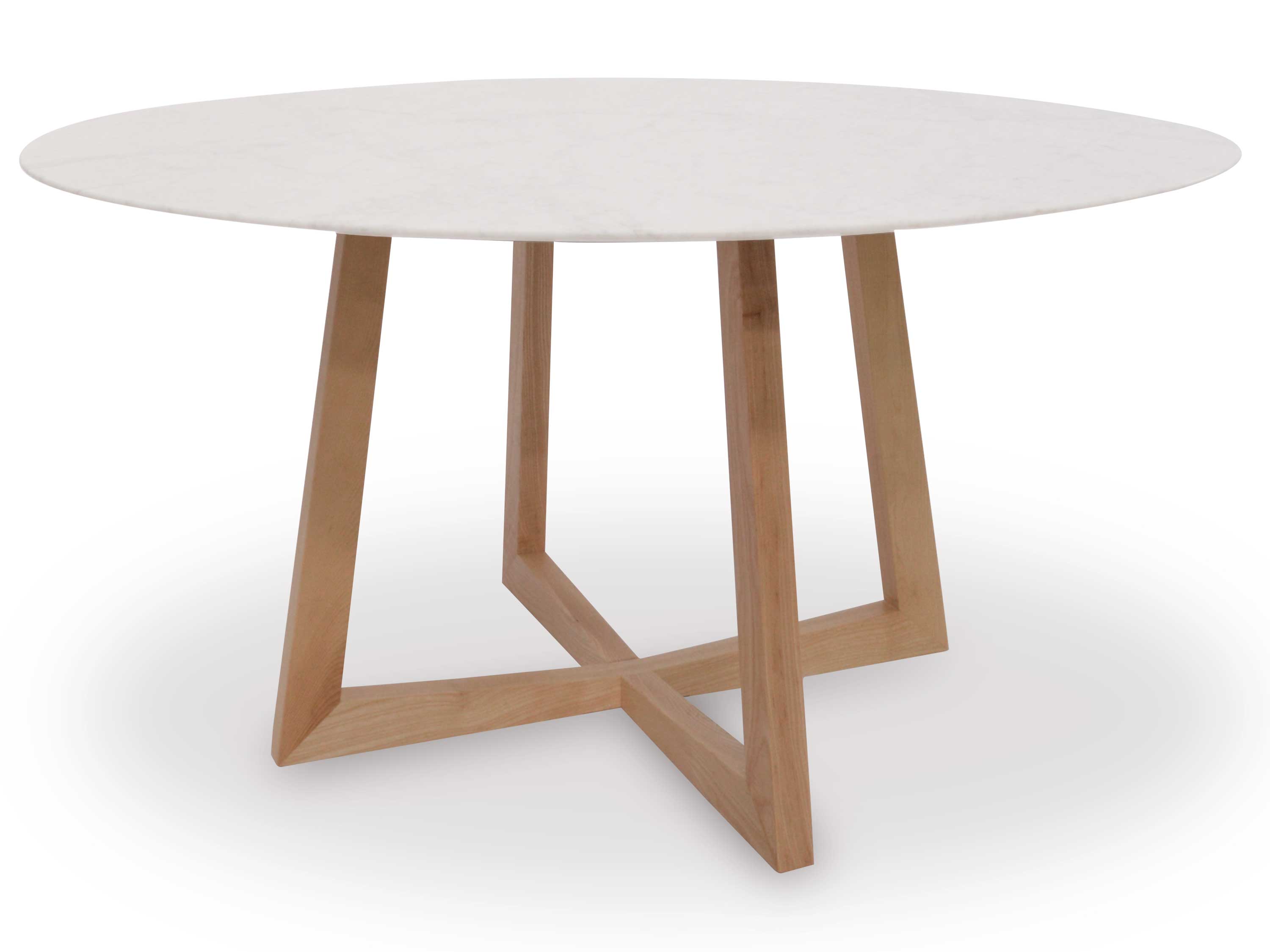 Kim 1.5m Round Marble Dining Table - Natural