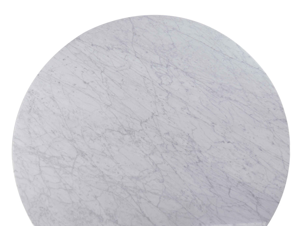 Kim 1.15m Marble Round Dining Table - Natural