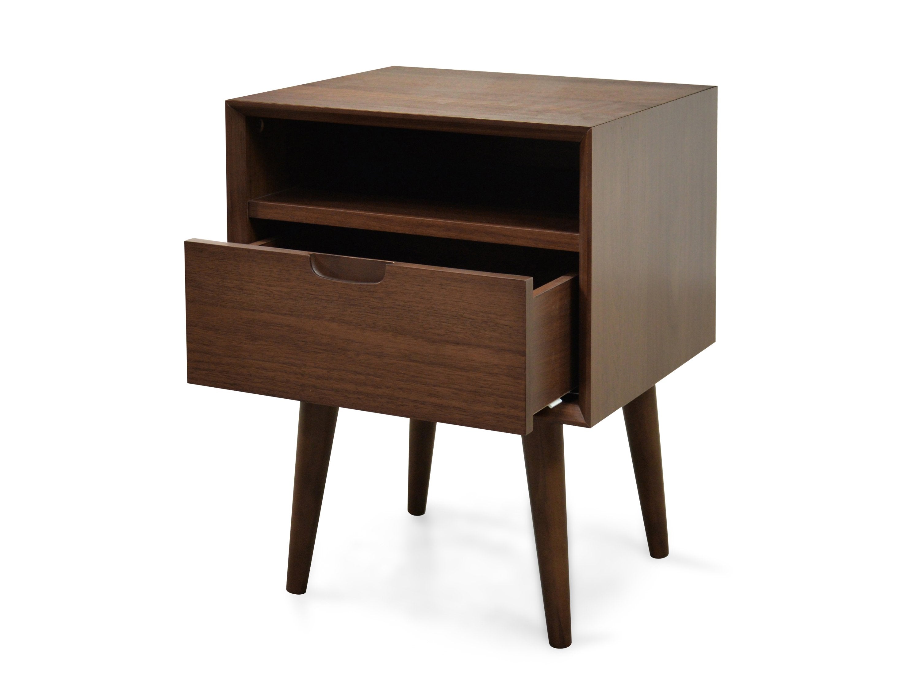 Asta Walnut Wooden Bedside Table