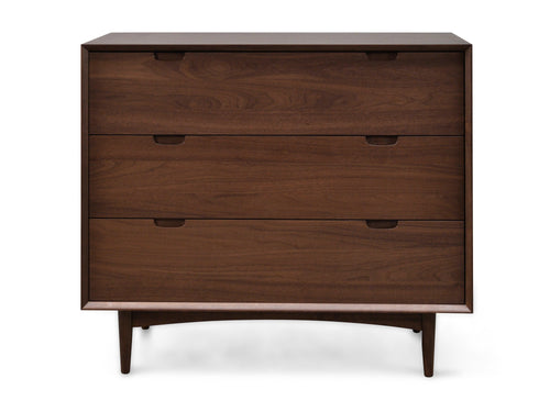 Asta 3 Drawer Chest - Walnut