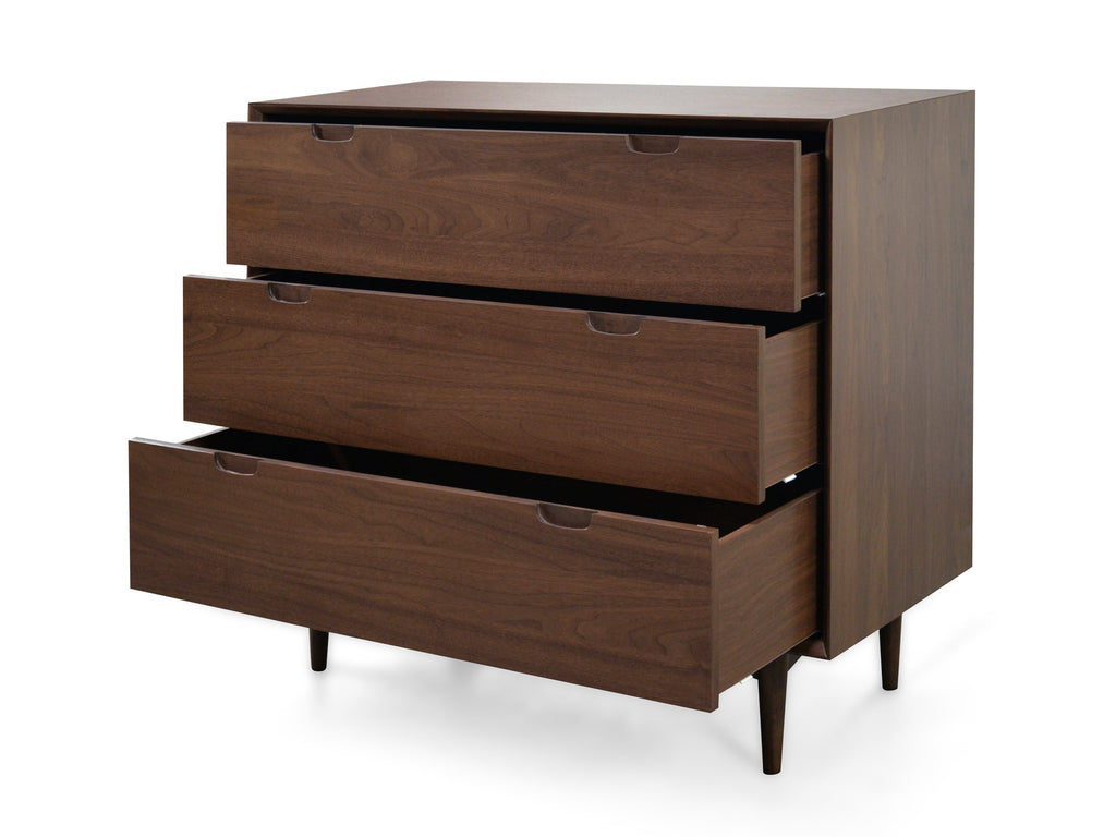 Asta 3 Drawer Chest - Walnut
