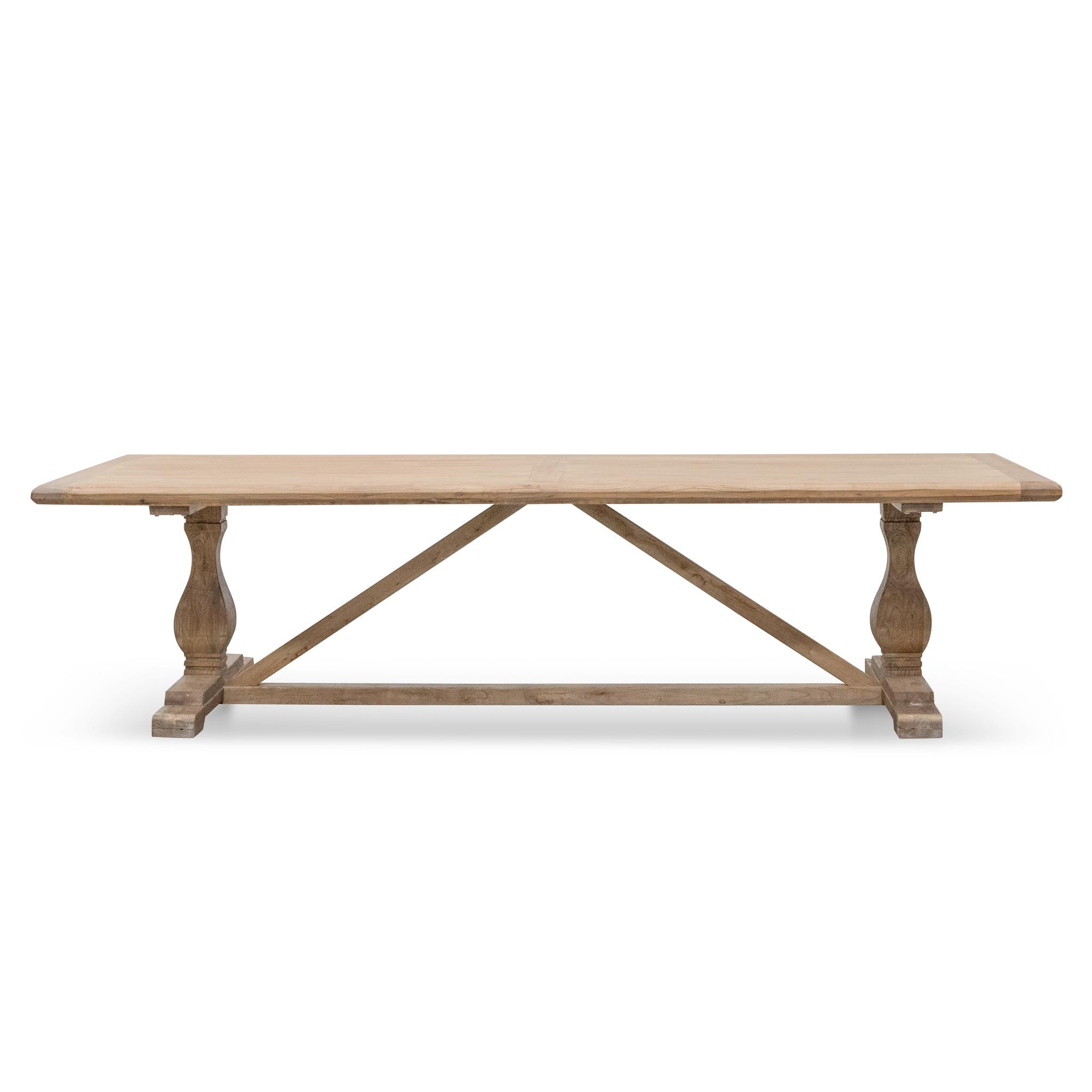 CDT514 Dining Table 3m - Rustic Natural - 120cm (W)