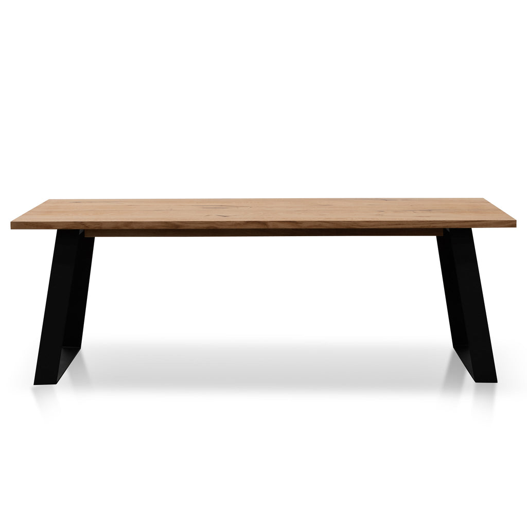 2.2m Straight Top Dining table - Rustic Oak Veneer