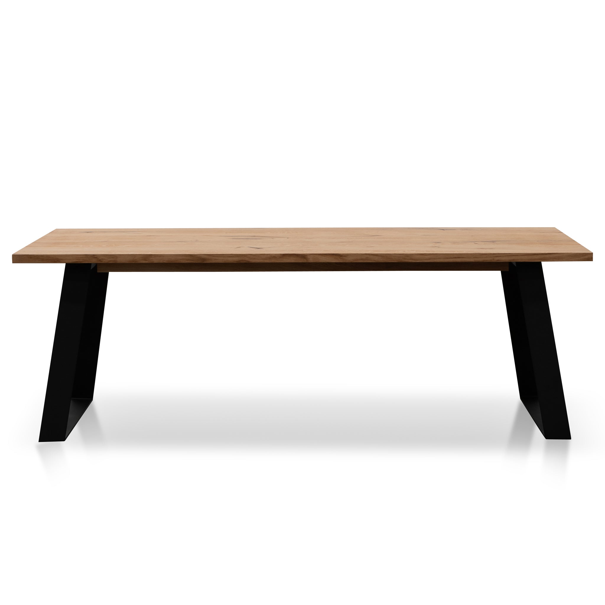 2.2m Straight Top Dining table - Rustic Oak Veneer