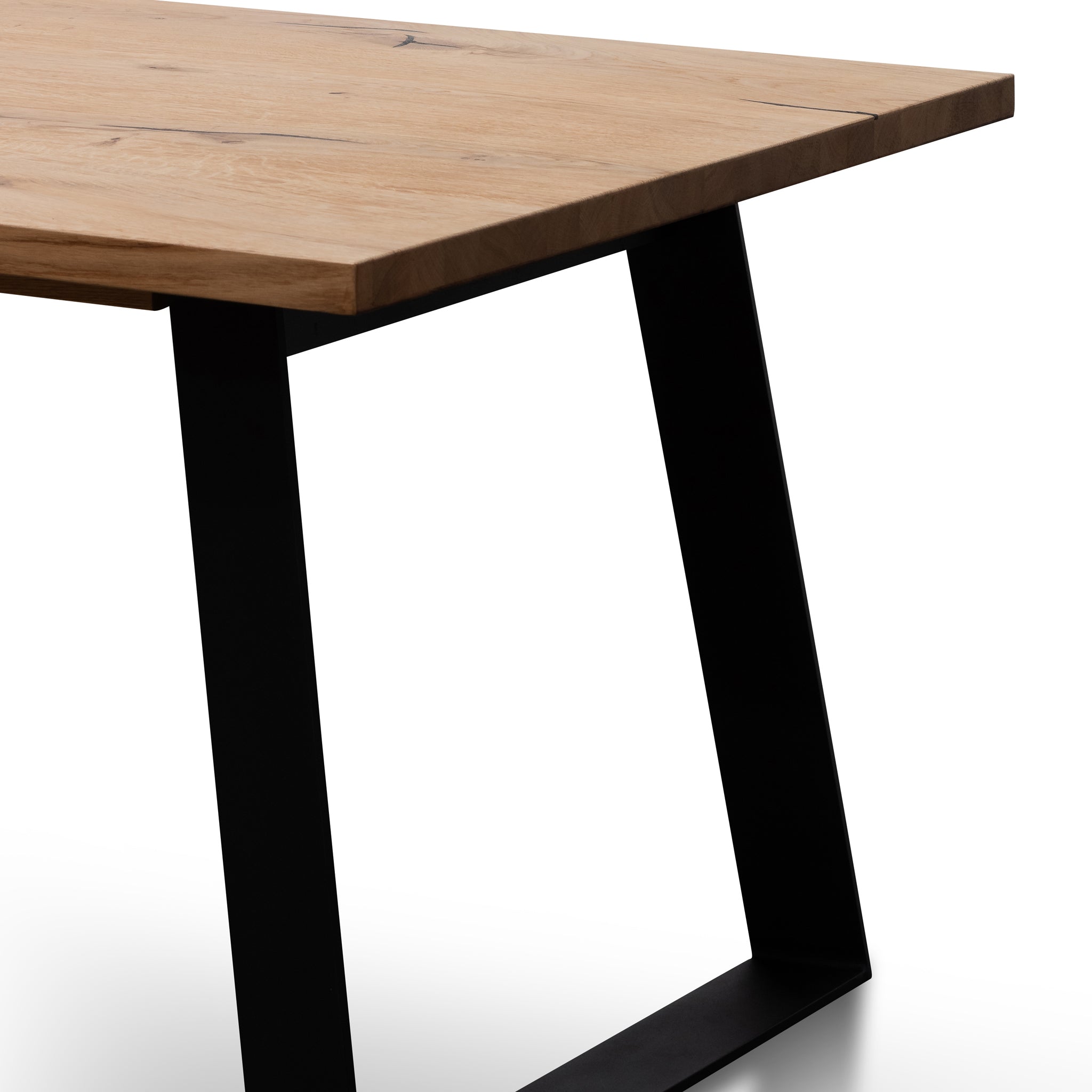 2.2m Straight Top Dining table - Rustic Oak Veneer