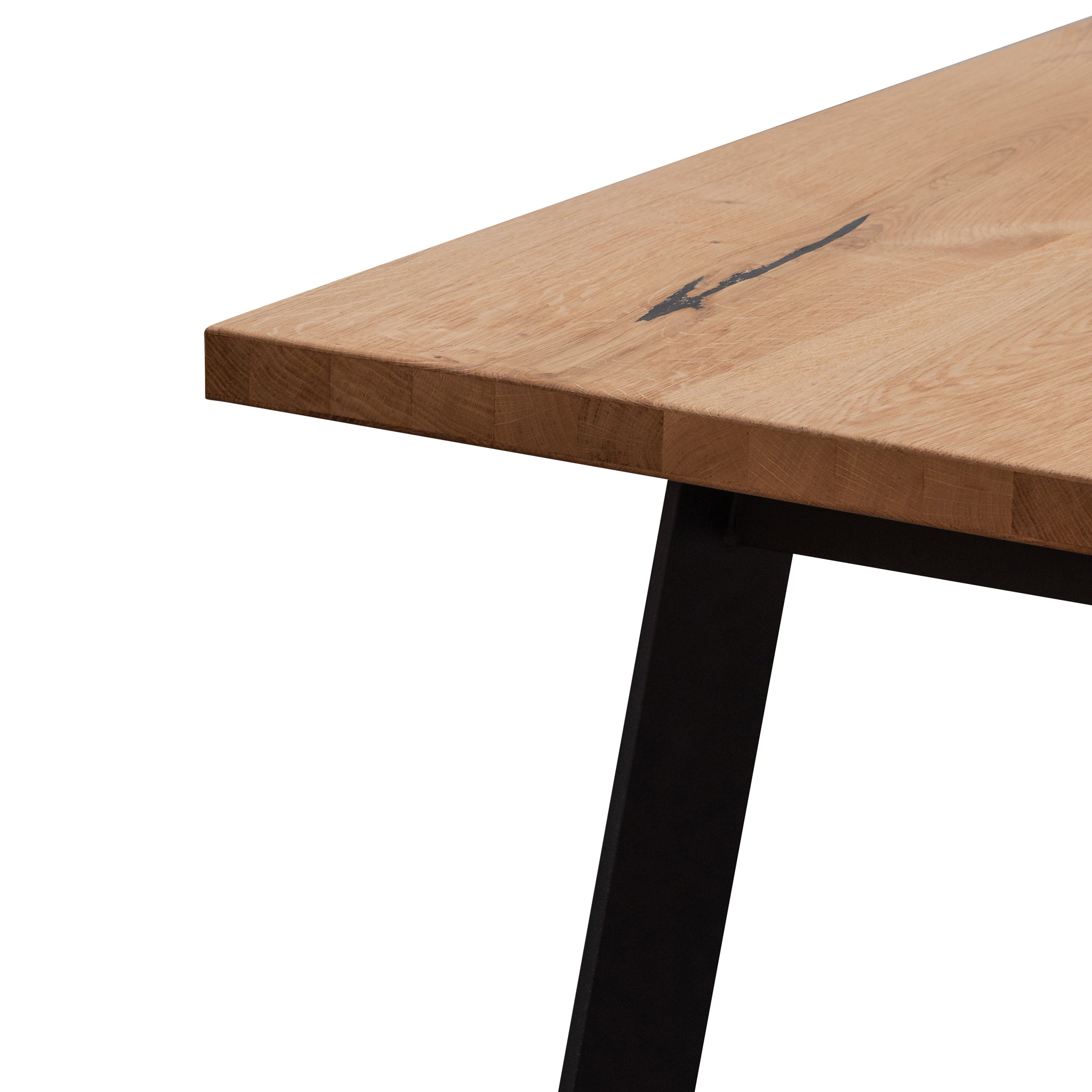 2.2m Straight Top Dining table - Rustic Oak Veneer