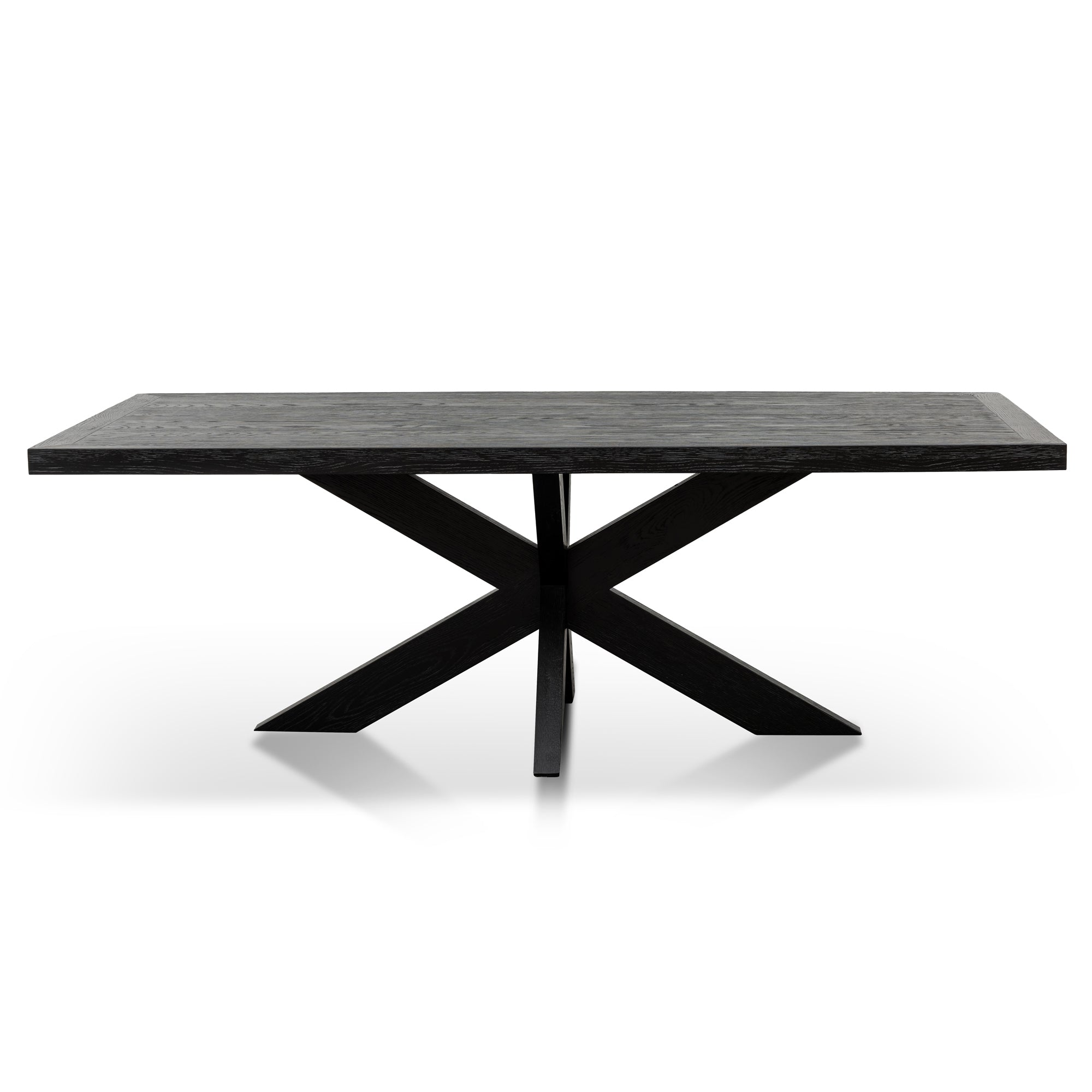 CDT6077-CH 2.2m Wooden Dining Table - Full Black