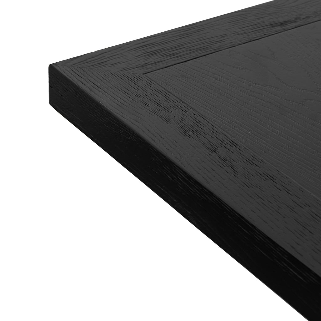 CDT6077-CH 2.2m Wooden Dining Table - Full Black