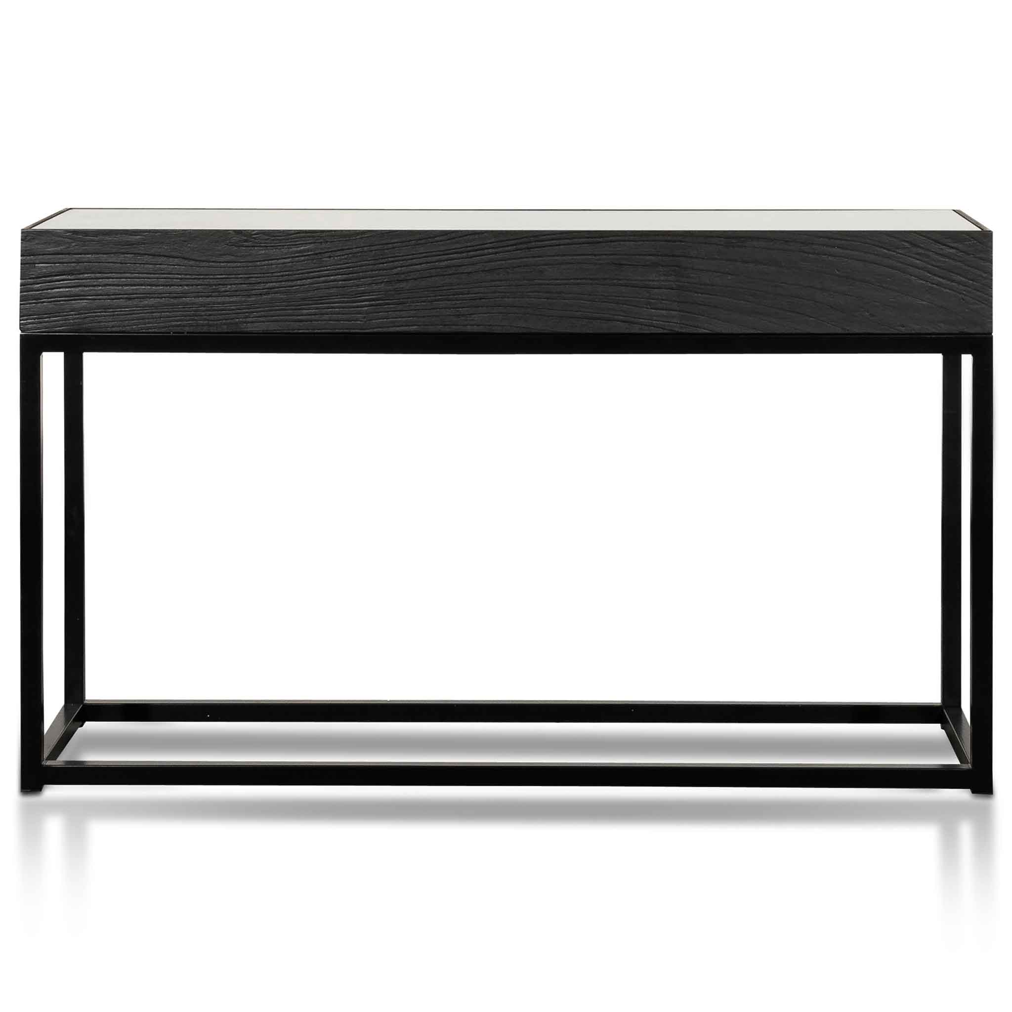 Ted 1.39m Reclaimed Console Table - Full Black