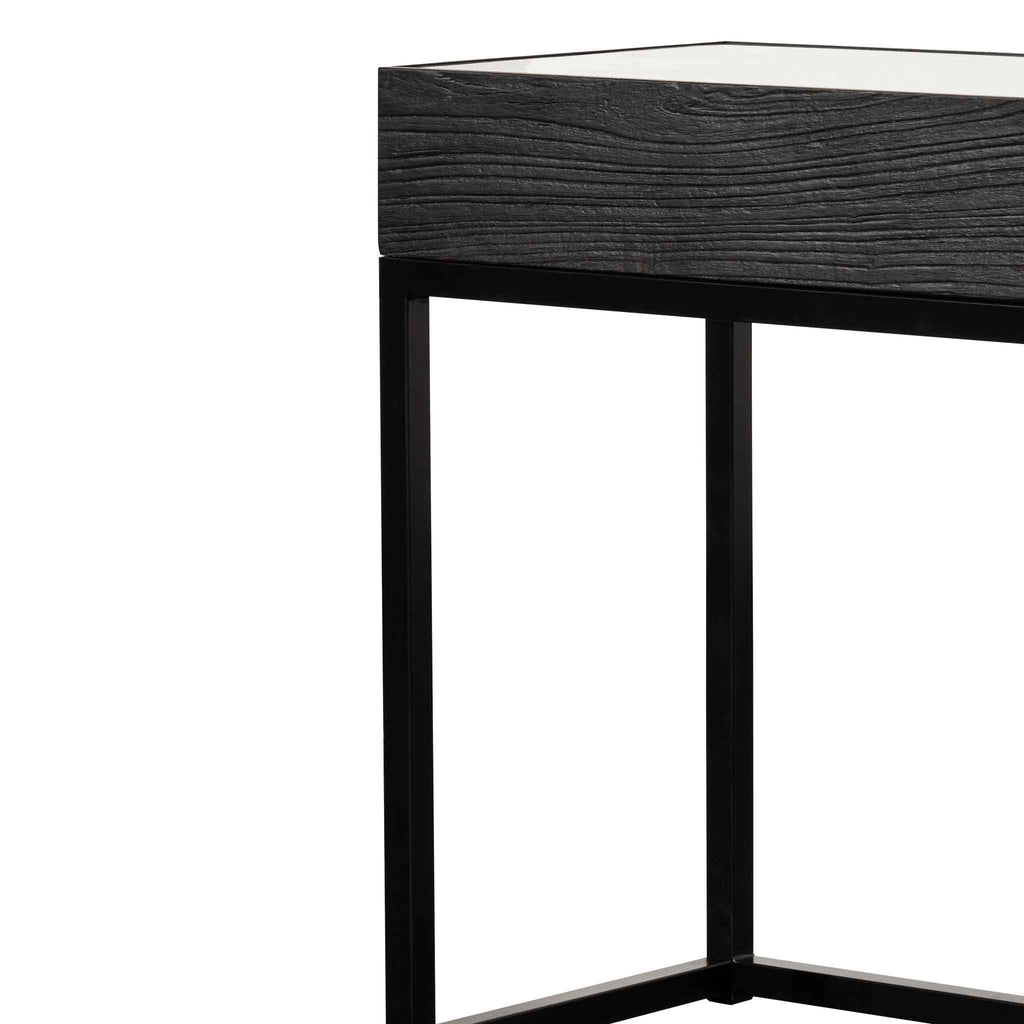 Ted 1.39m Reclaimed Console Table - Full Black